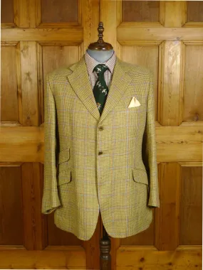 24/0993 cordings of piccadilly 100% linen gun check sports jacket blazer 44 regular