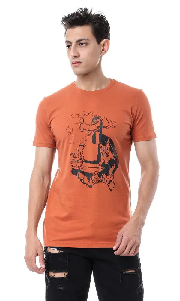 57455 Printed Goofy Short Sleeves Summer Copper T-shirt