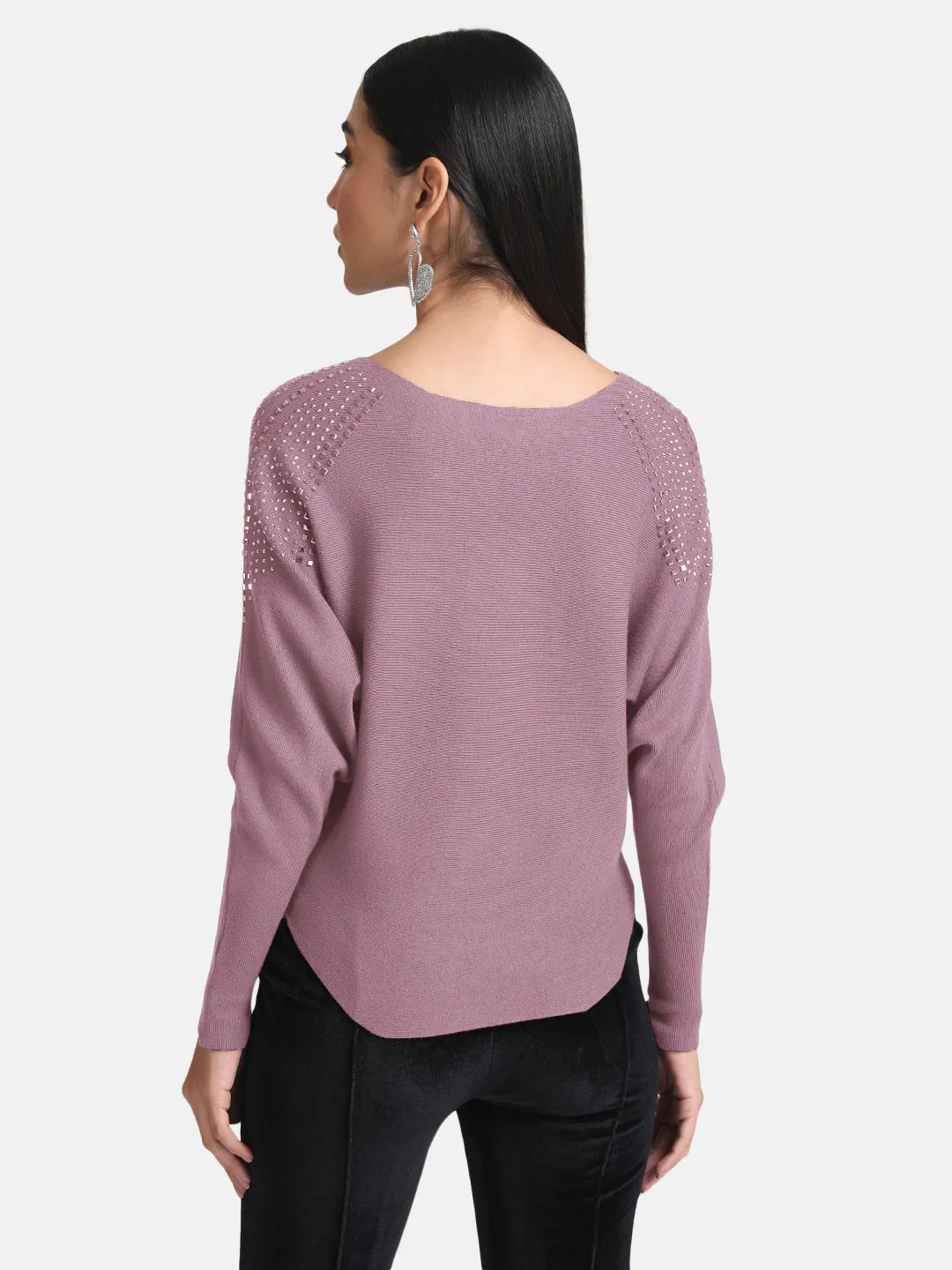 Batwing Pullover With Heat Studs