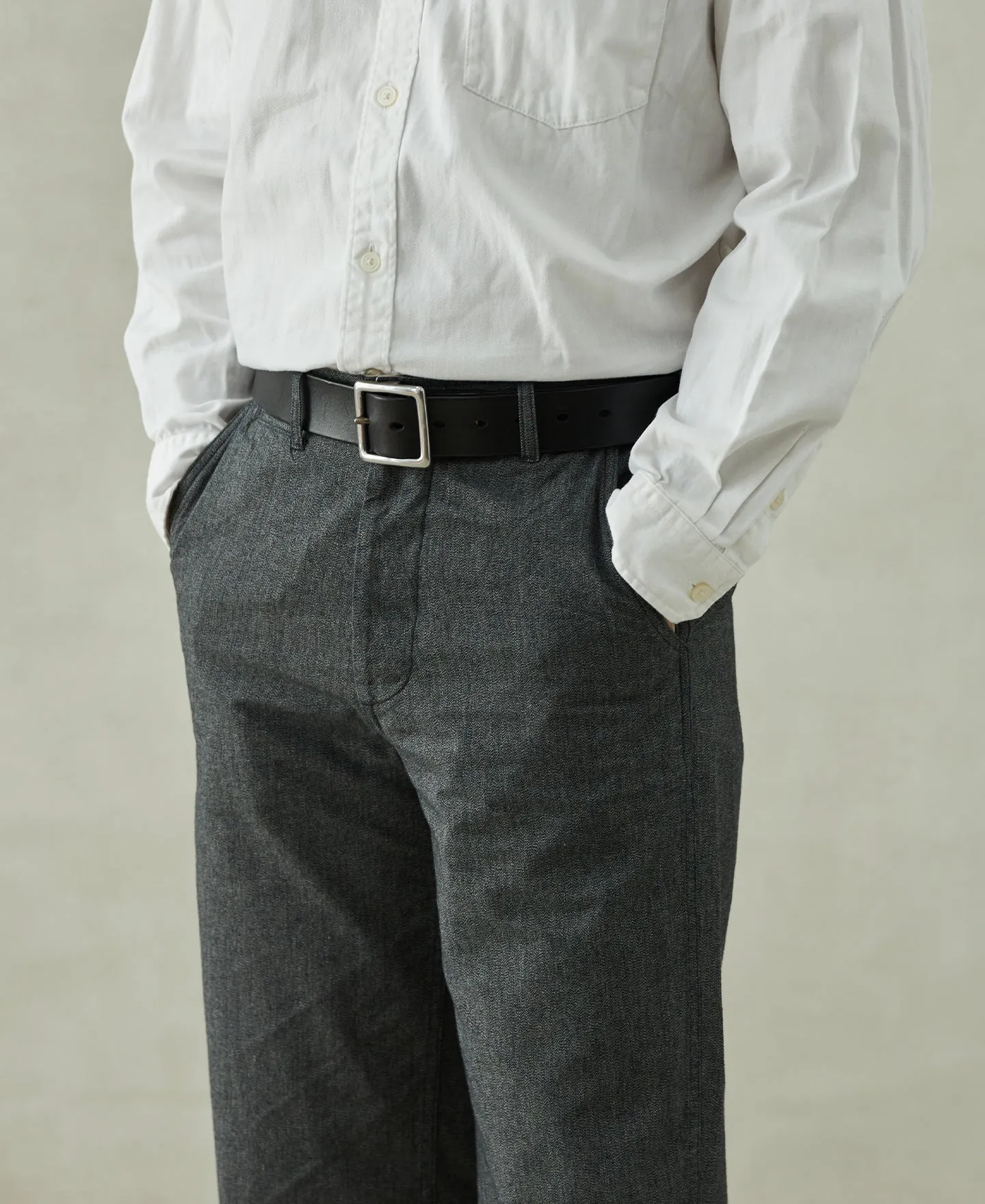 Black Chambray Work Pants