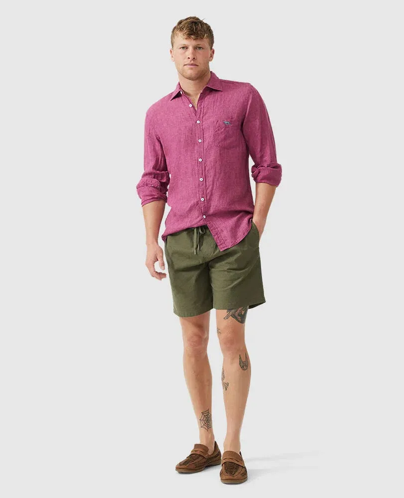 Coromandel Linen Shirt - Berry