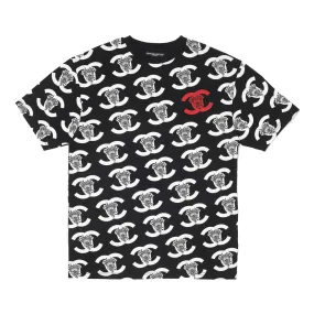 Crooks & Castles All Over Print Medusa Tee Black