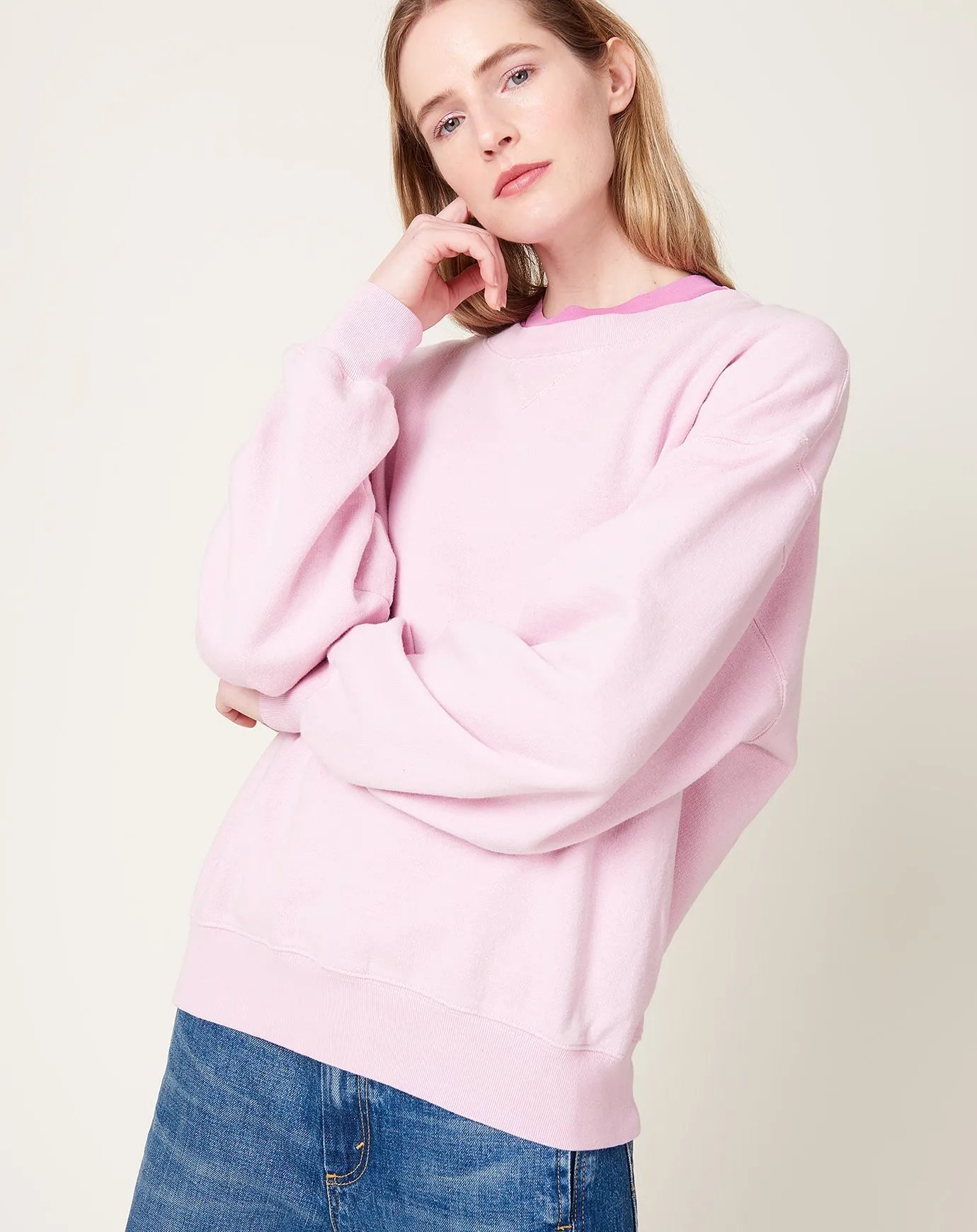 Deb Sweatshirt in Pink Chalk