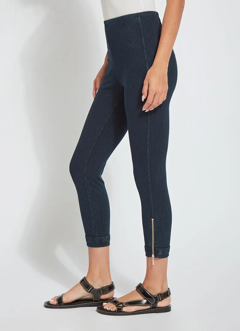 Denim Cuffed Crop- Indigo Jeans