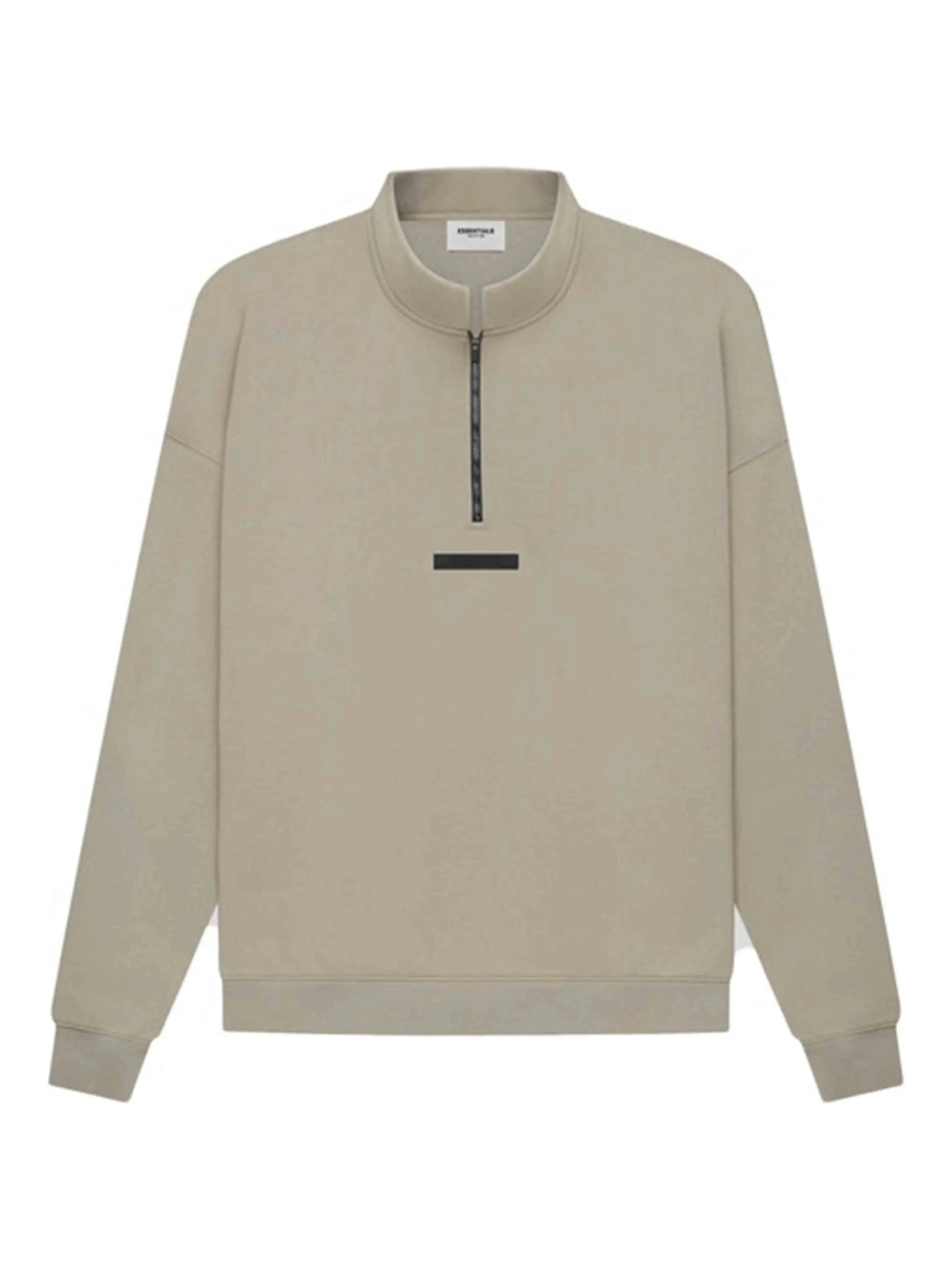 Fear Of God Essentials Back Logo Pullover Mockneck Half Zip Moss/Goat [SS21]