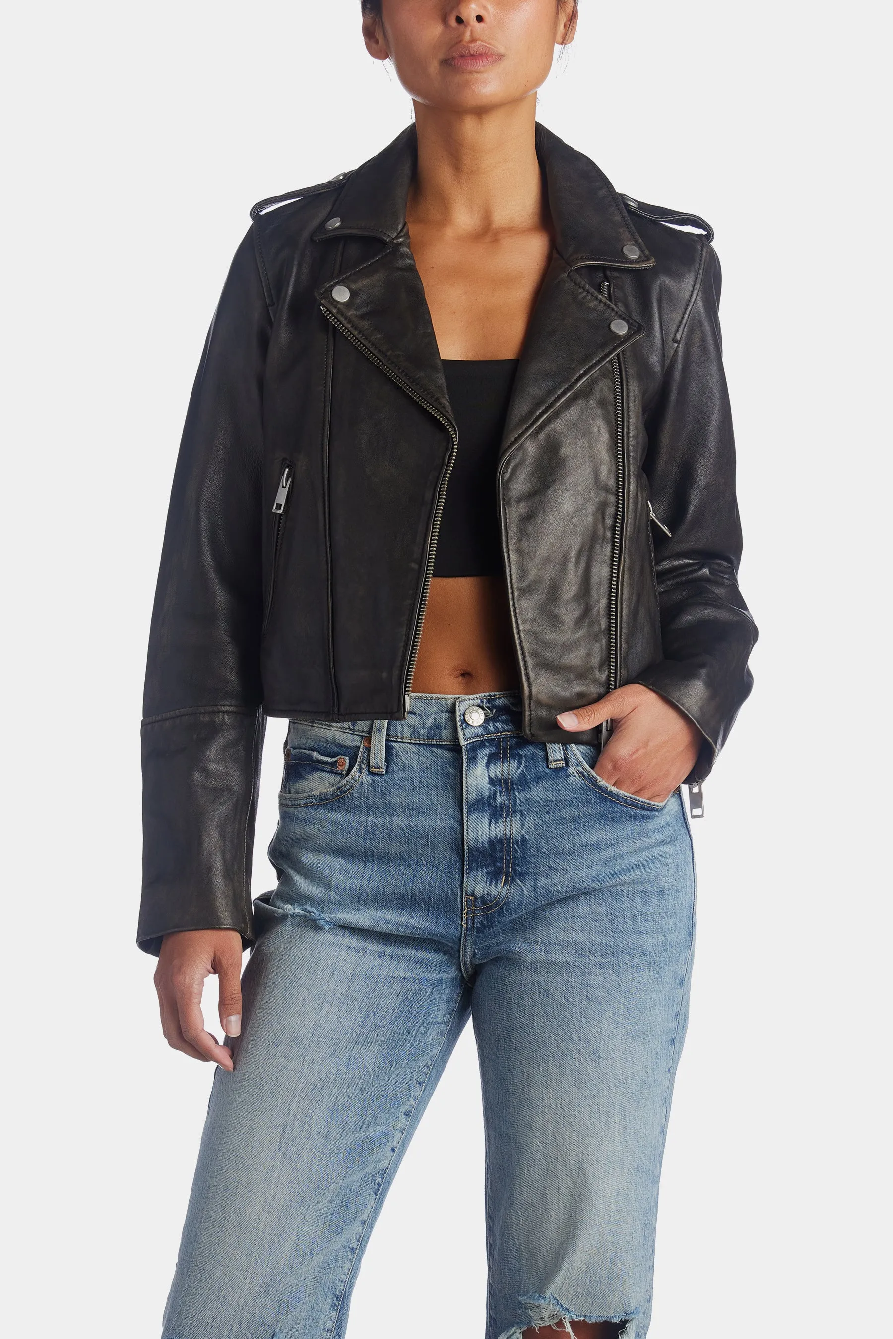 Genuine Leather City Biker Jacket