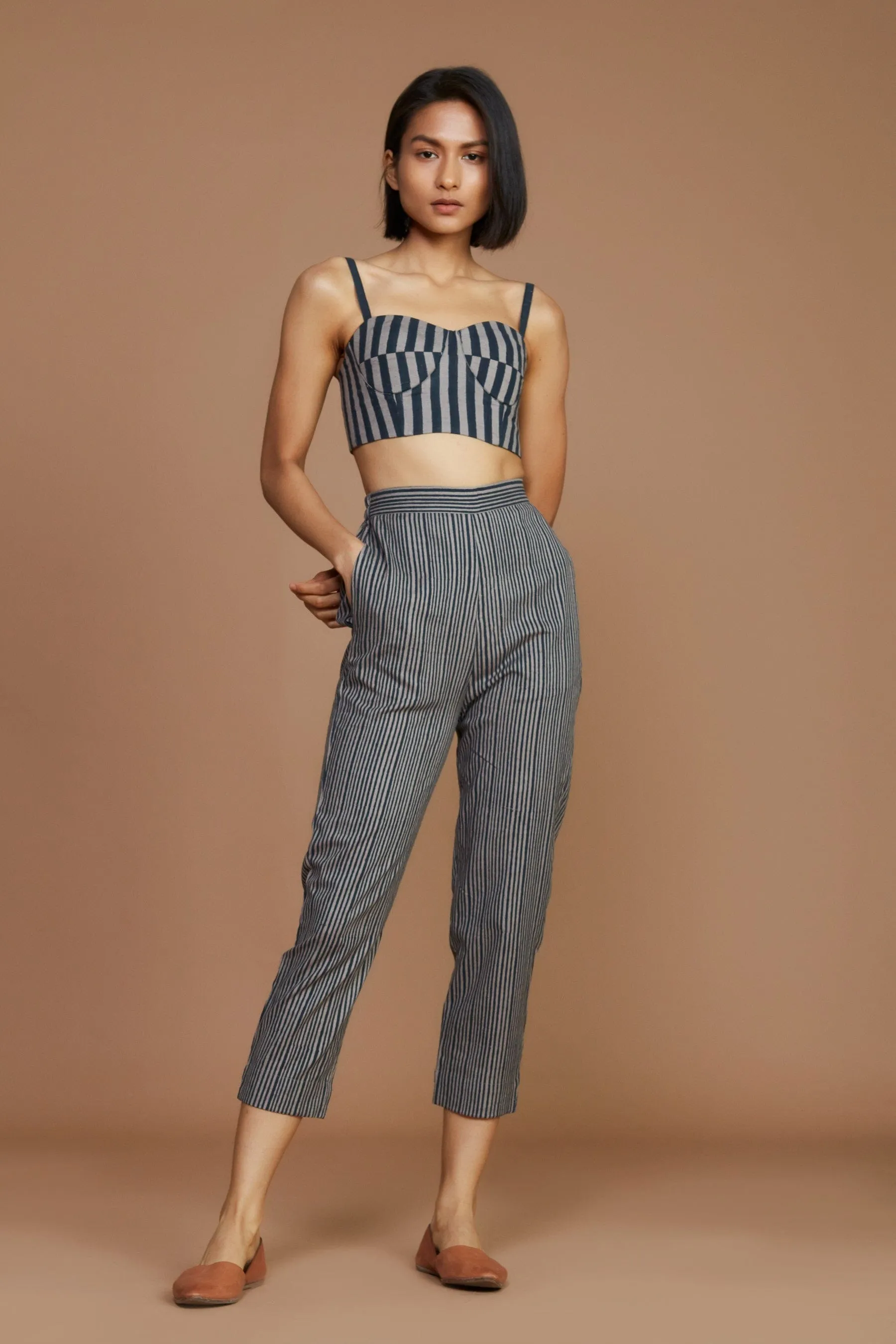 Grey with Charcoal Striped SE Pants (Ready to Ship)