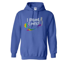 I Paint Pickleball Lines | Unisex Hoodie Pickleball Sweatshirt | 50% Cotton 50% Polyester