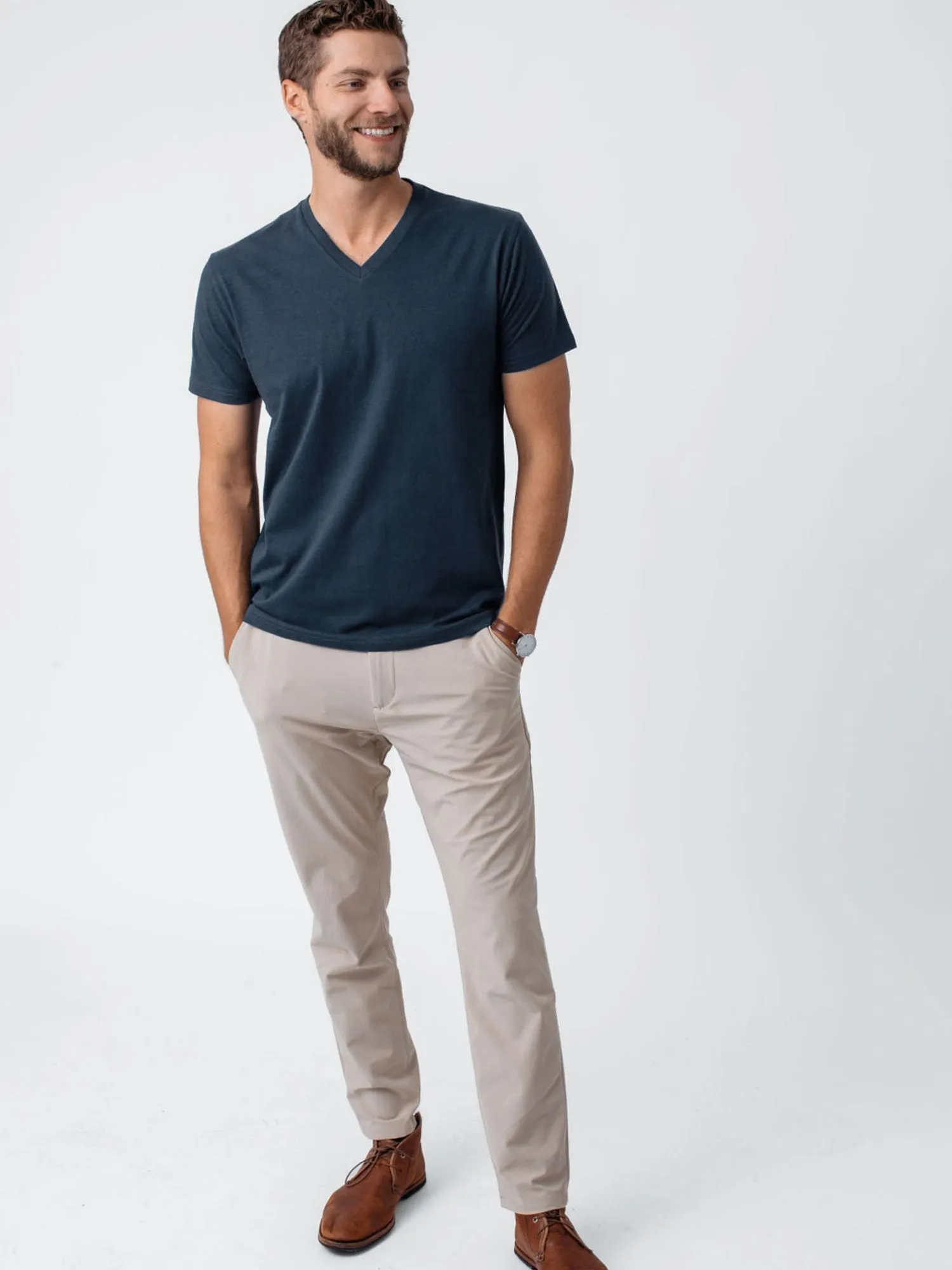 Indigo Blue V-Neck