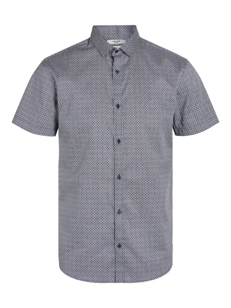 Jack & Jones Cardiff Print Navy Shirt Navy