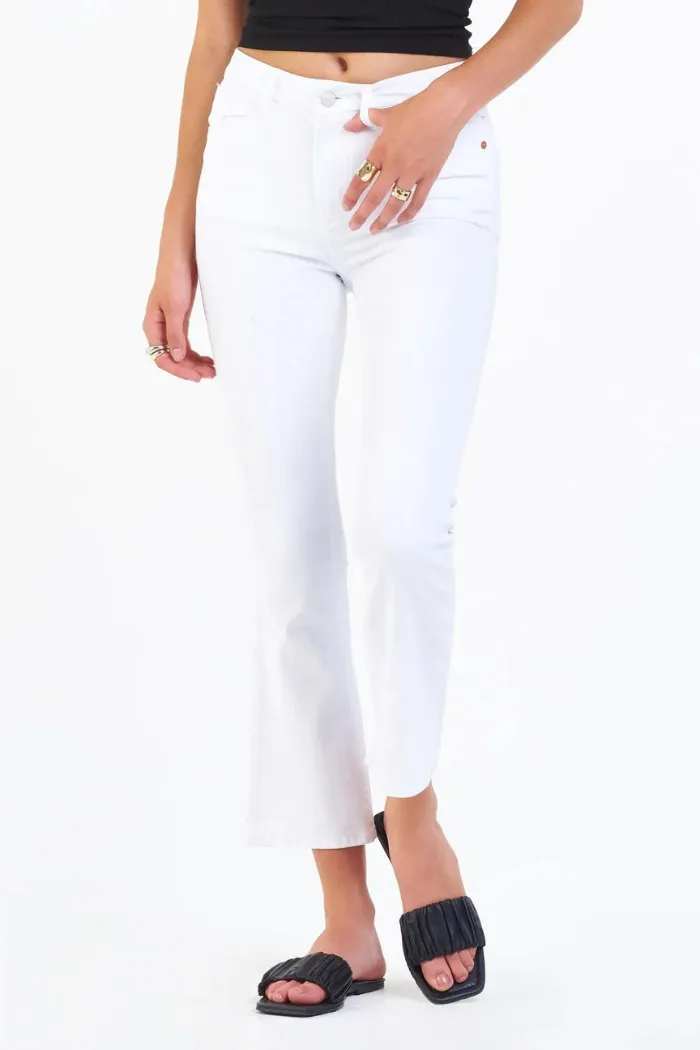 Jeanne Super High Rise Cropped Flare Jeans