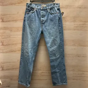 Jeans Straight By Topshop In Blue Denim, Size: 8