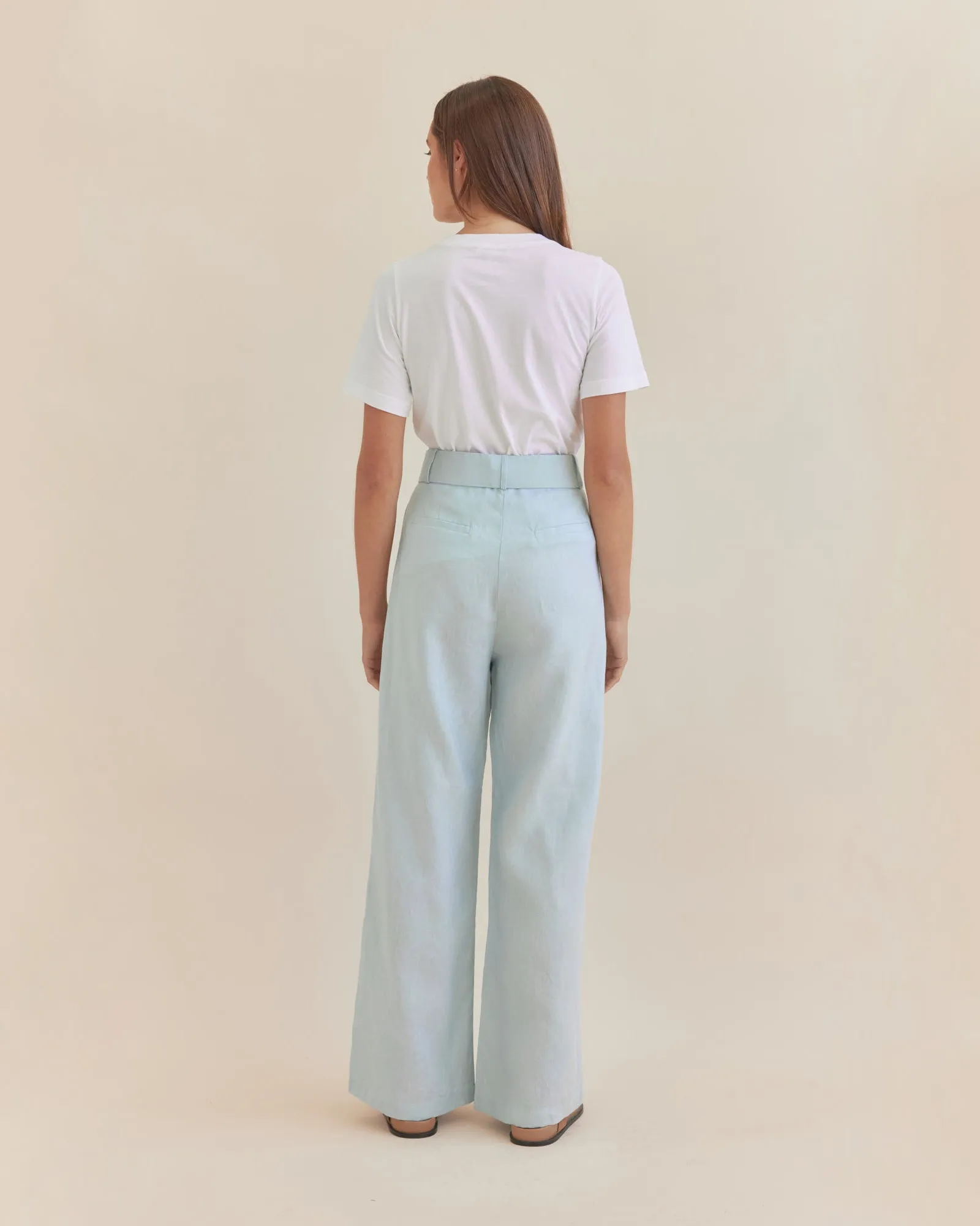 Katrina Linen Pant - Sky