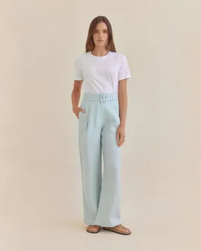 Katrina Linen Pant - Sky