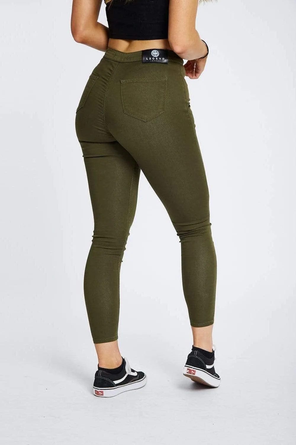 KHAKI - NON RIPPED JEANS