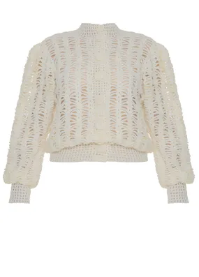 KNITTED LACE CARDIGAN