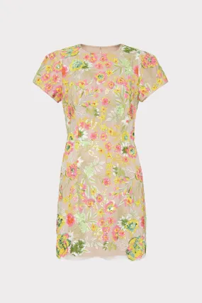 Kyla Botanical Petals Sequins Dress