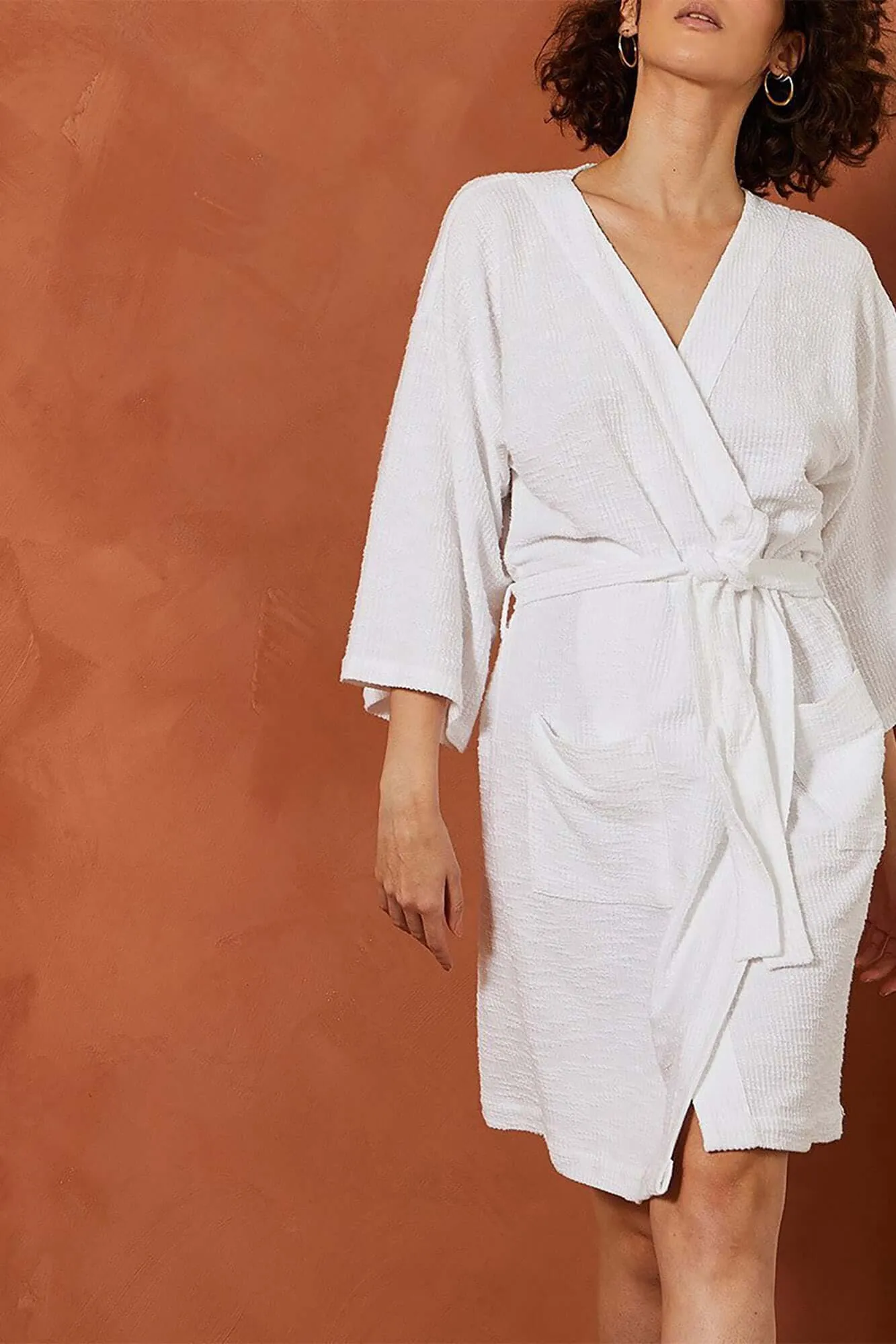 Pampa Short Robe in White