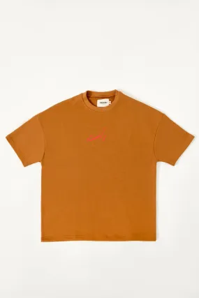 RUST BROWN LOGO T-SHIRT